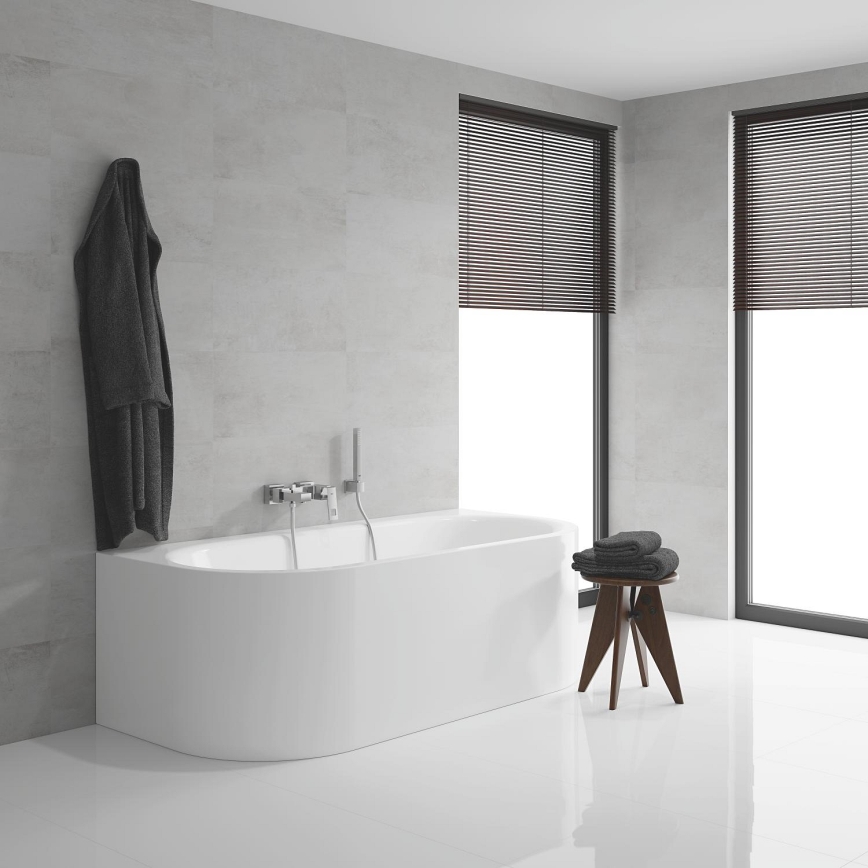 GROHE 23141000 - Badkraanset met EUROCUBE DN 15 badmengkraan, glanzend chroom