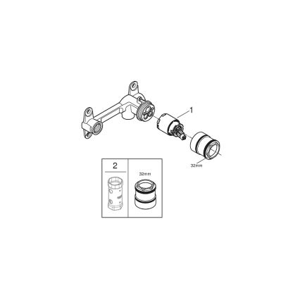 GROHE 23200000 - Corps d'encastrement pour mitigeur monocommande en laiton