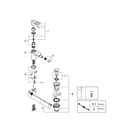 GROHE 23338000 - BAULOOP bidetmengkraan, glanzend chroom