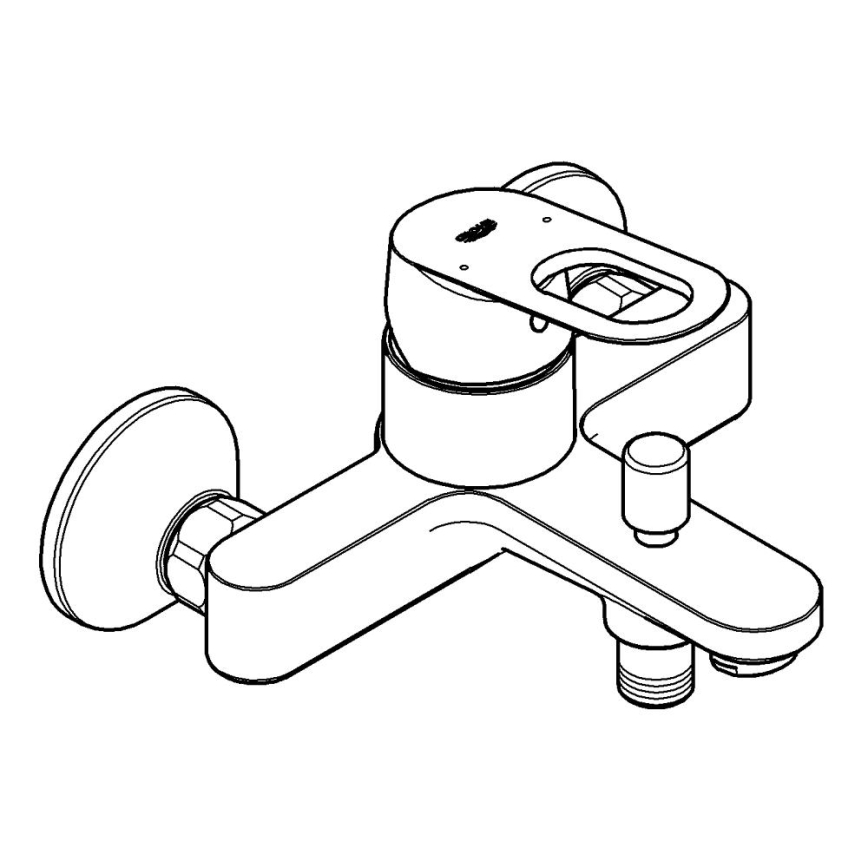 GROHE 23341000 - Mitigeur de baignoire BAULOOP DN 15, chrome brillant