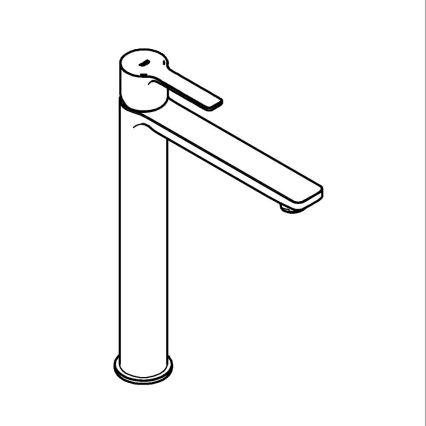 GROHE 23405AL1 - Wastafelmengkraan LINEARE maat XL grafiet