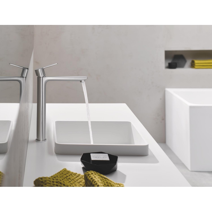 GROHE 23405DC1 - Mitigeur de lavabo LINEARE DN 15 en acier inoxydable