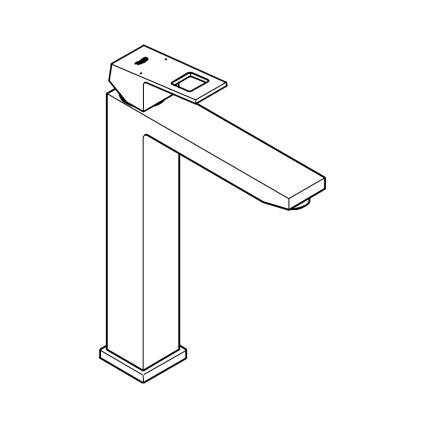 GROHE 23406AL0 - Wastafelmengkraan EUROCUBE, maat XL, grafiet