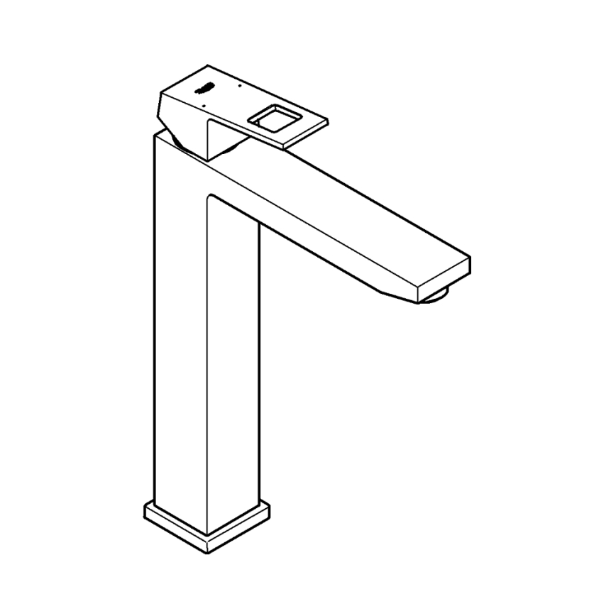 GROHE 23406AL0 - Wastafelmengkraan EUROCUBE, maat XL, grafiet