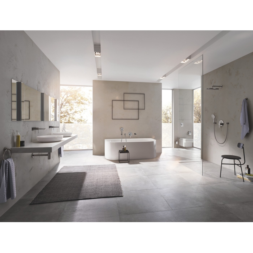 GROHE 23444AL1 - Mitigeur pour lavabo à montage encastré LINEARE 207 mm, finition graphite