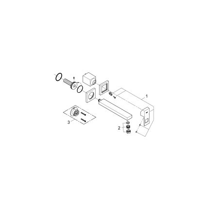 GROHE 23447000 - Wastafelmengkraan EUROCUBE 231 mm glanzend chroom