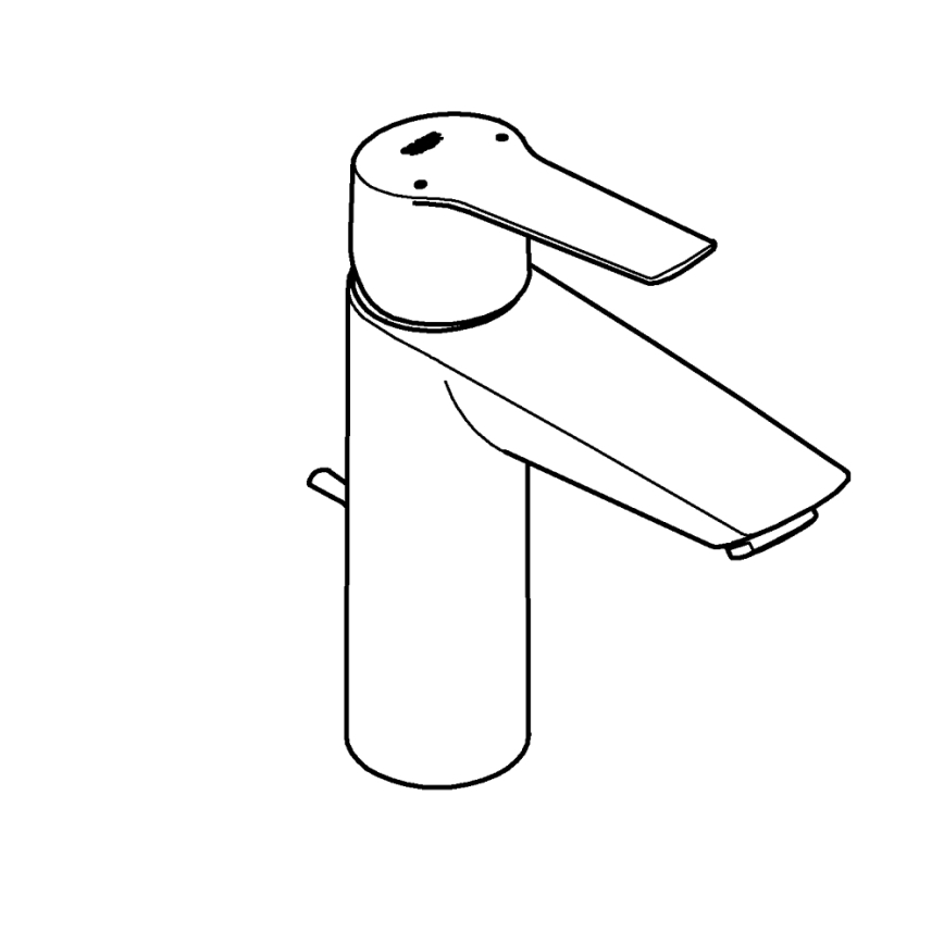 GROHE 23455002 - Mitigeur pour lavabo START 2021, taille M, finition chrome brillant