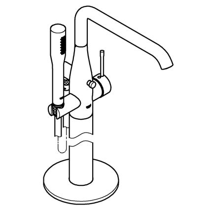 GROHE 23491001 - Mitigeur de baignoire ESSENCE 277 mm chrome brillant