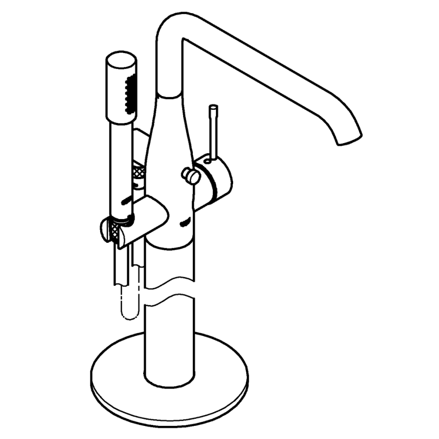 GROHE 23491DC1 - Mitigeur de baignoire ESSENCE 277 mm en inox