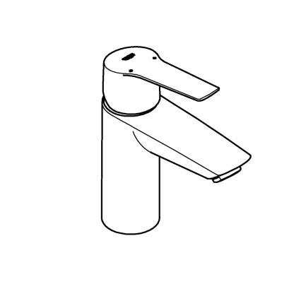 GROHE 235502432 - Wastafelmengkraan START, maat S, zwart