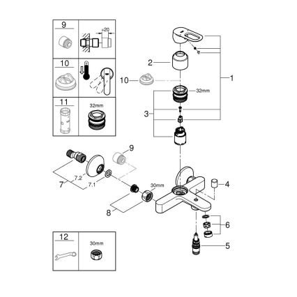 GROHE 23603000 - Badmengkraan BAULOOP DN 15 glanzend chroom