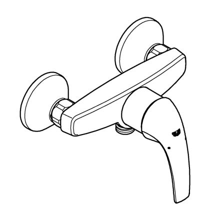 GROHE 23631000 - Mitigeur de douche BAUCURVE 150 mm chrome brillant