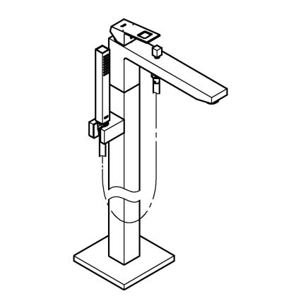 GROHE 23672001 - Badmengkraan EUROCUBE 298 mm glanzend chroom