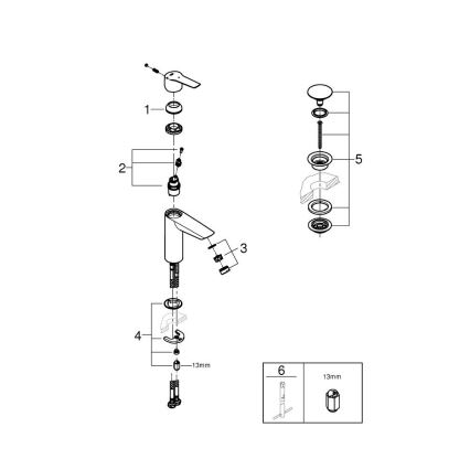 GROHE 23746002 - Mitigeur pour lavabo START taille M chrome brillant