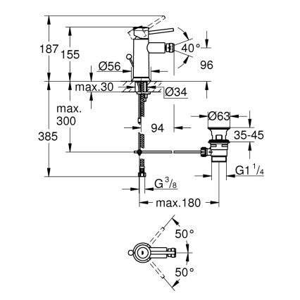 GROHE 23785000 - Bidetkraan START CLASSIC glanzend chroom