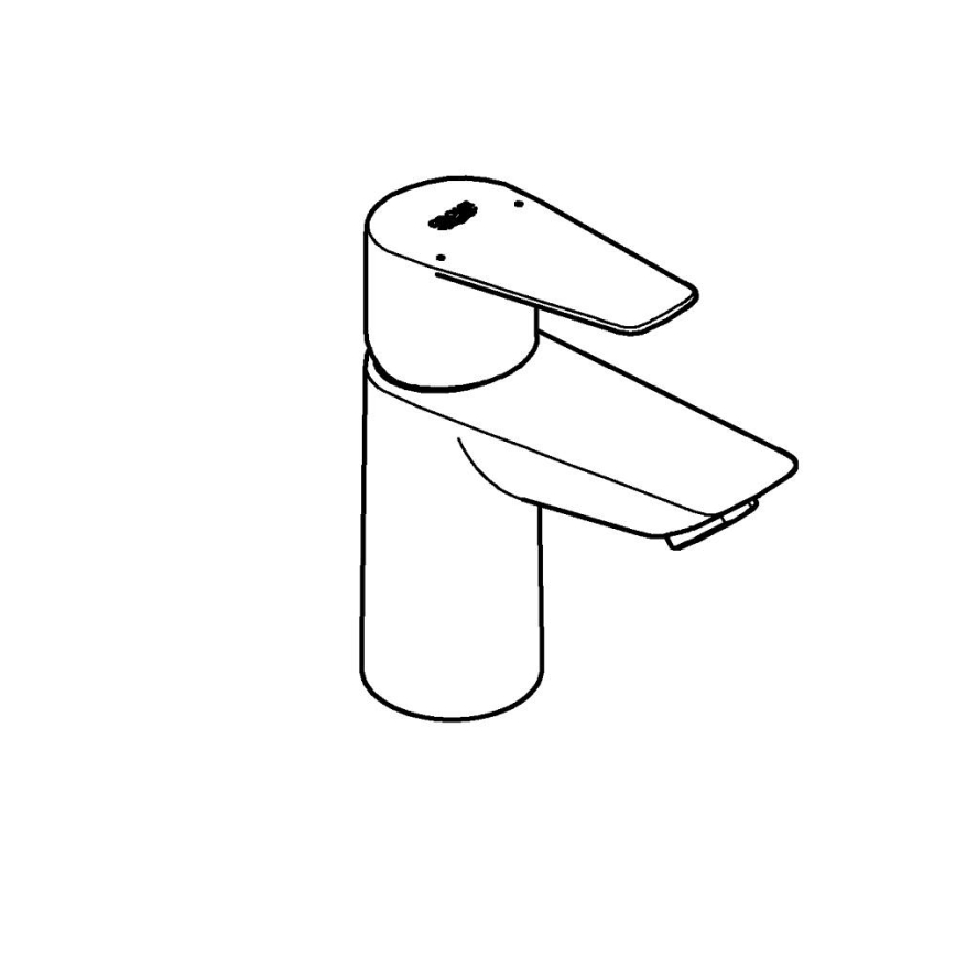 GROHE 23898001 - Wastafelkraan START EDGE glanzend chroom