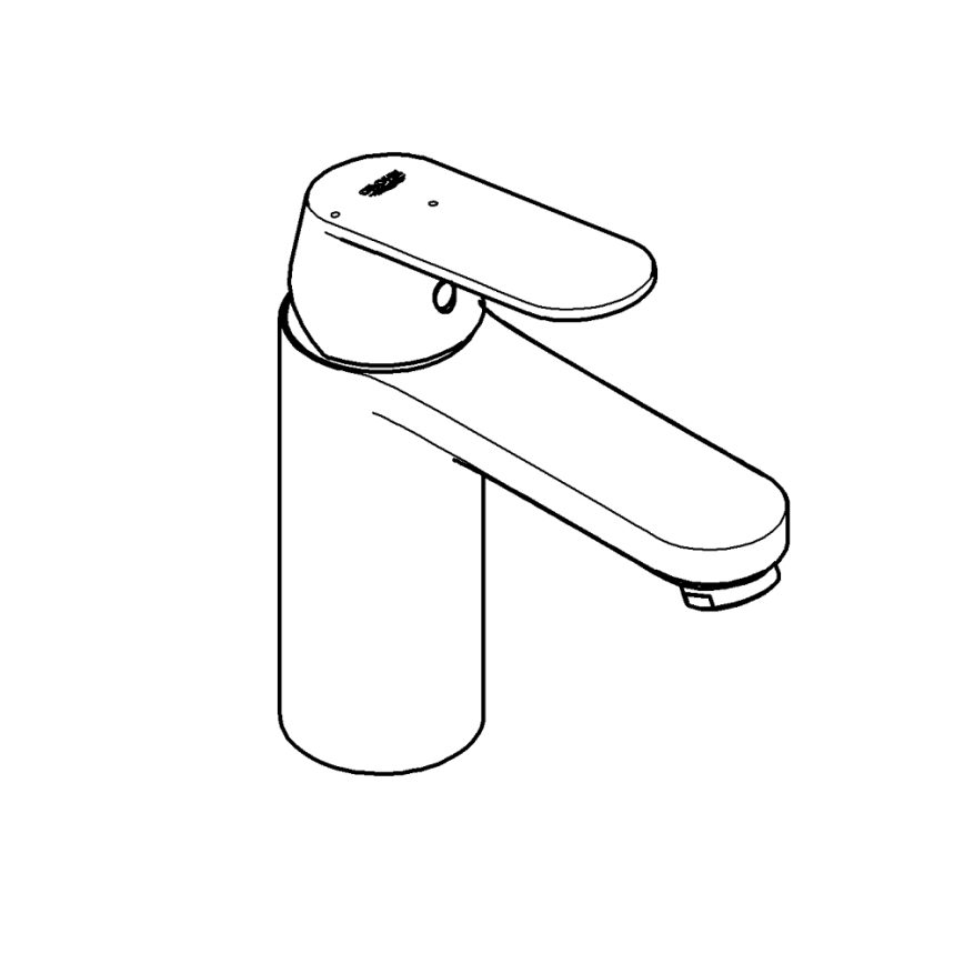 GROHE 23928000 - Wastafelkraan DN 15, maat M, glanzend chroom