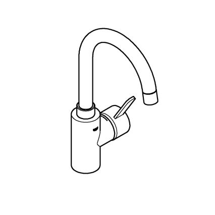 GROHE 23933001 - Mitigeur de lavabo EUROSMART COSMOPOLITAN taille L chromé