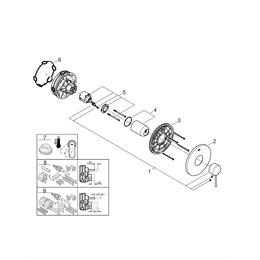 GROHE 24057001 - Mitigeur de douche ESSENCE, chrome brillant