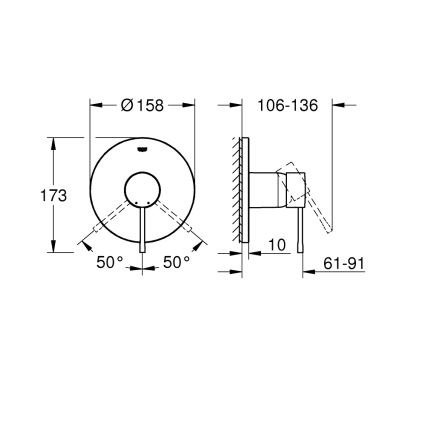 GROHE 24057GN1 - Douchekraan ESSENCE geborsteld goud