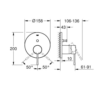 GROHE 24058001 - ESSENCE mengkraan, glanzend chroom