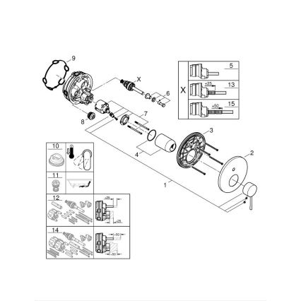 GROHE 24058DL1 - Mitigeur ESSENCE avec inverseur 2 voies, finition cuivrée
