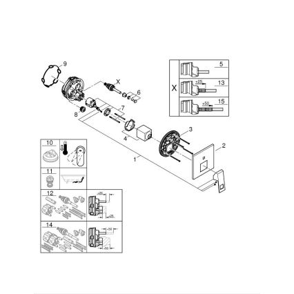GROHE 24062000 - EUROCUBE kraan, glanzend chroom