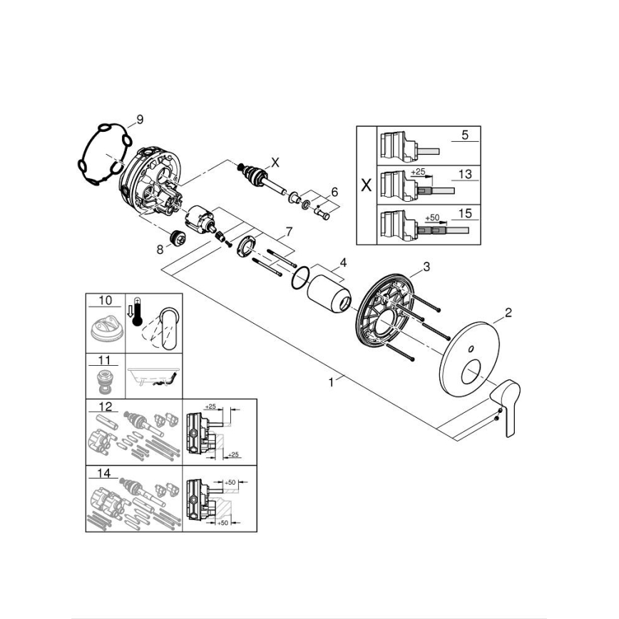 GROHE 24064001 - LINEARE mengkraan glanzend chroom