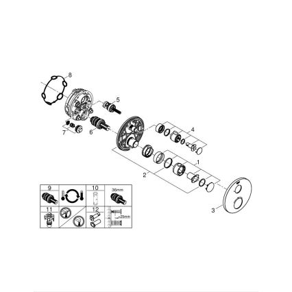 GROHE 24075000 - Thermostatische douchekraan GROHTHERM glanzend chroom