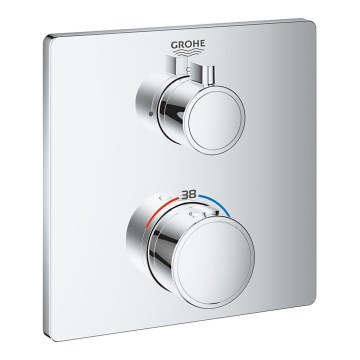 GROHE 24078000 - Batterie thermostatique de douche GROHTHERM, finition chrome brillant