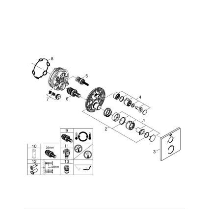 GROHE 24080000 - GROHTHERM thermostatische badkraan, glanzend chroom