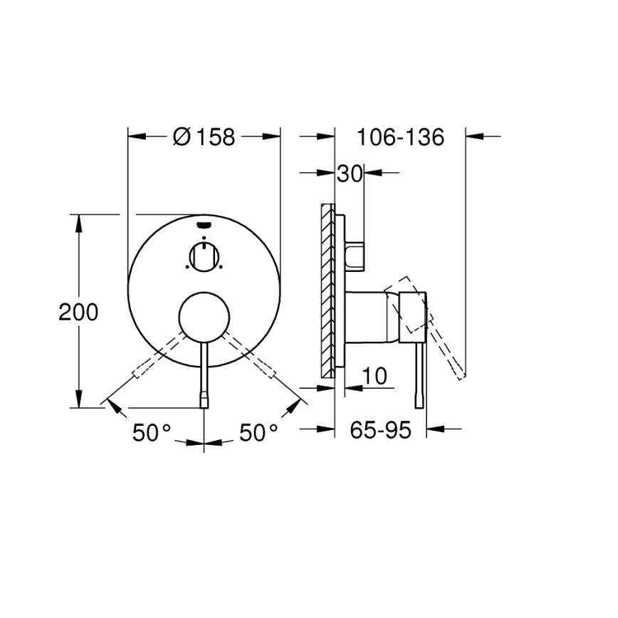 GROHE 24092DC1 - Mitigeur ESSENCE en acier inoxydable