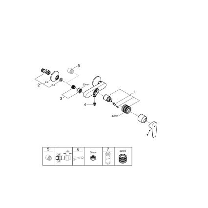 GROHE 24197001 - Mitigeur de douche START EDGE DN 15 chromé brillant
