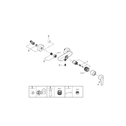 GROHE 242082432 - Mitigeur de douche START DN 15 noir