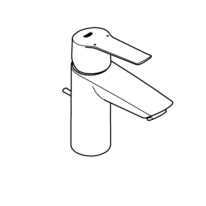 GROHE 242092432 - Wastafelmengkraan QUICKFIX START 165 mm zwart