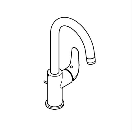 GROHE 24330001 - Mitigeur pour lavabo EUROSMART taille L chrome brillant