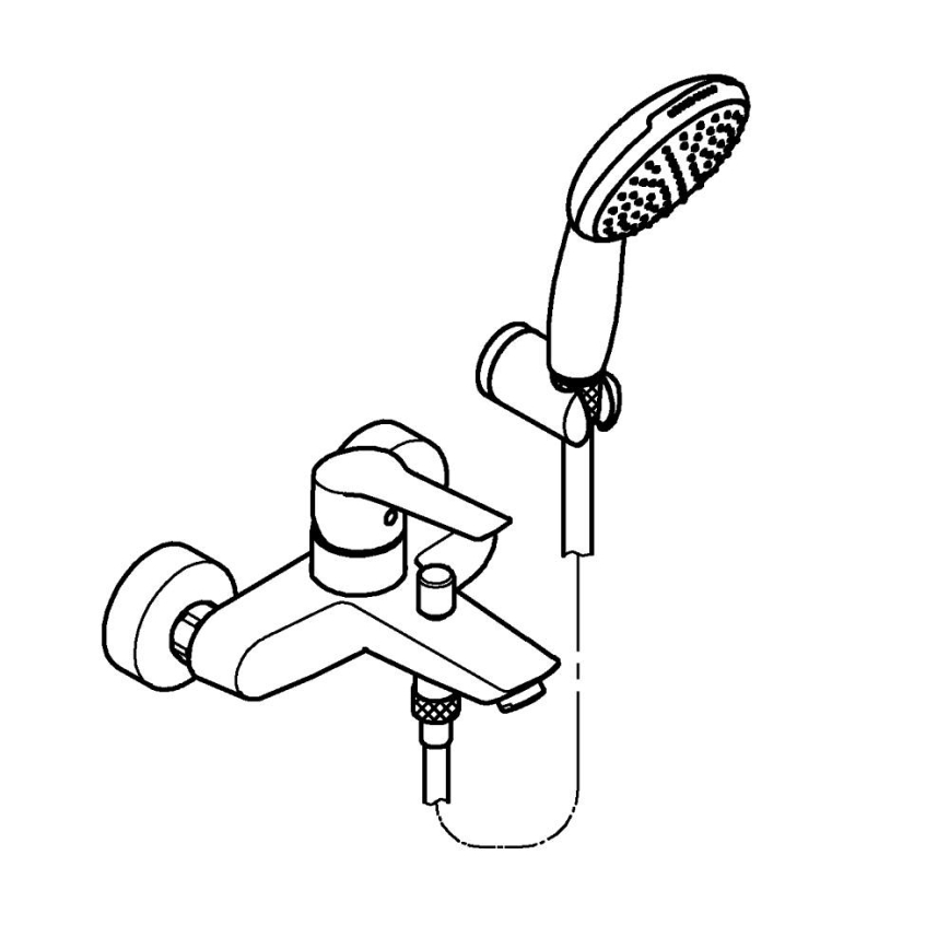 GROHE 25283002 - Badmengkraan met accessoires DN 15 glanzend chroom