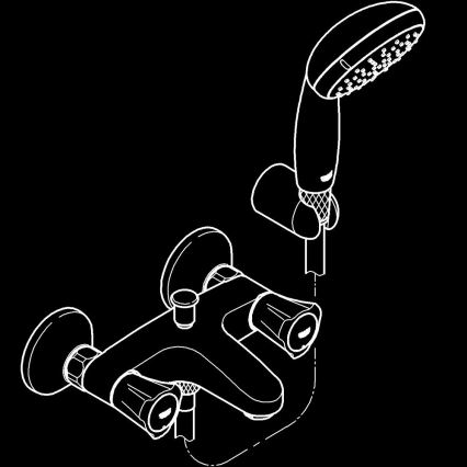 GROHE 2546010A - Badmengkraan COSTA L DN 15 glanzend chroom