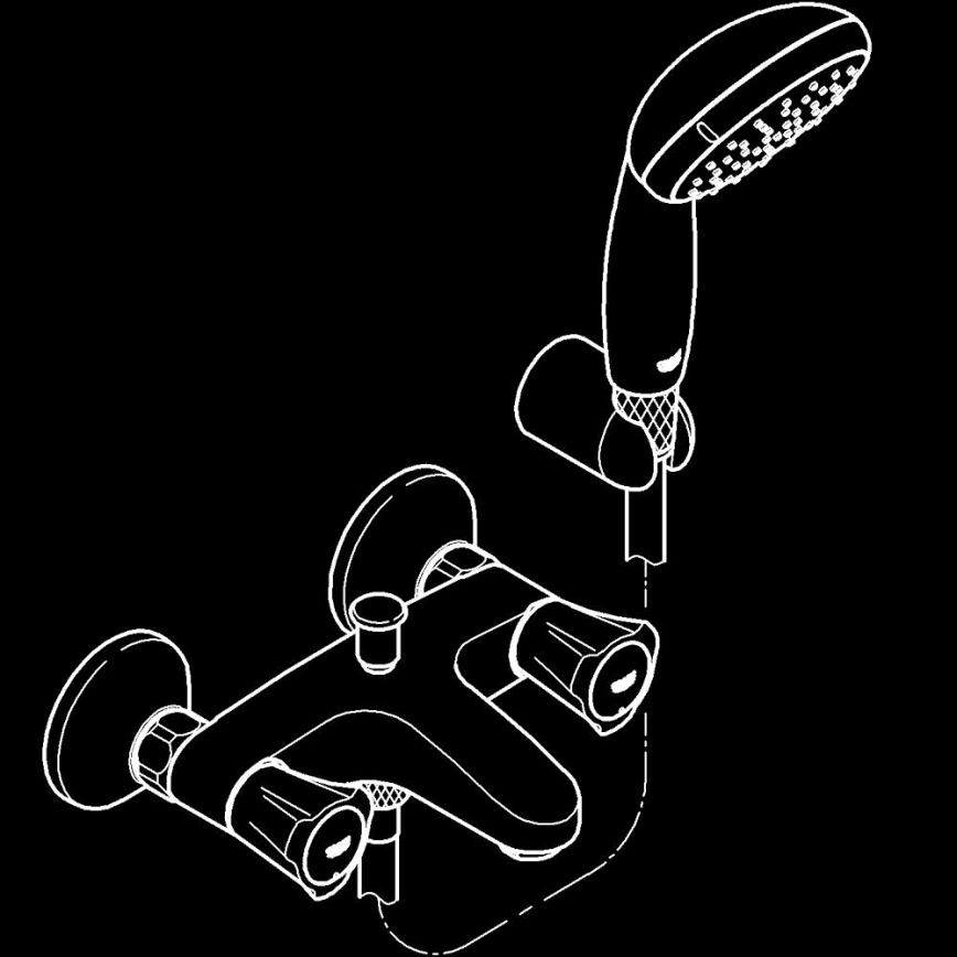 GROHE 2546010A - Badmengkraan COSTA L DN 15 glanzend chroom