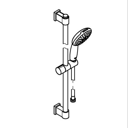 GROHE 26032001 - Doucheset VITALIO START 110, 600 mm, glanzend chroom