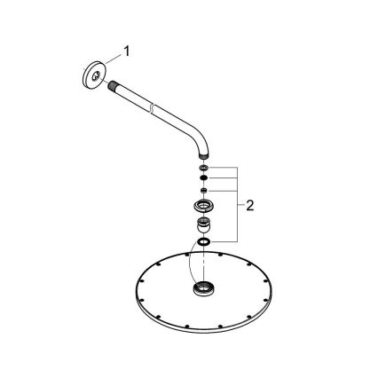 GROHE 26066GN0 - Tête de douche RAINSHOWER COSMOPOLITAN 310 380 mm dorée