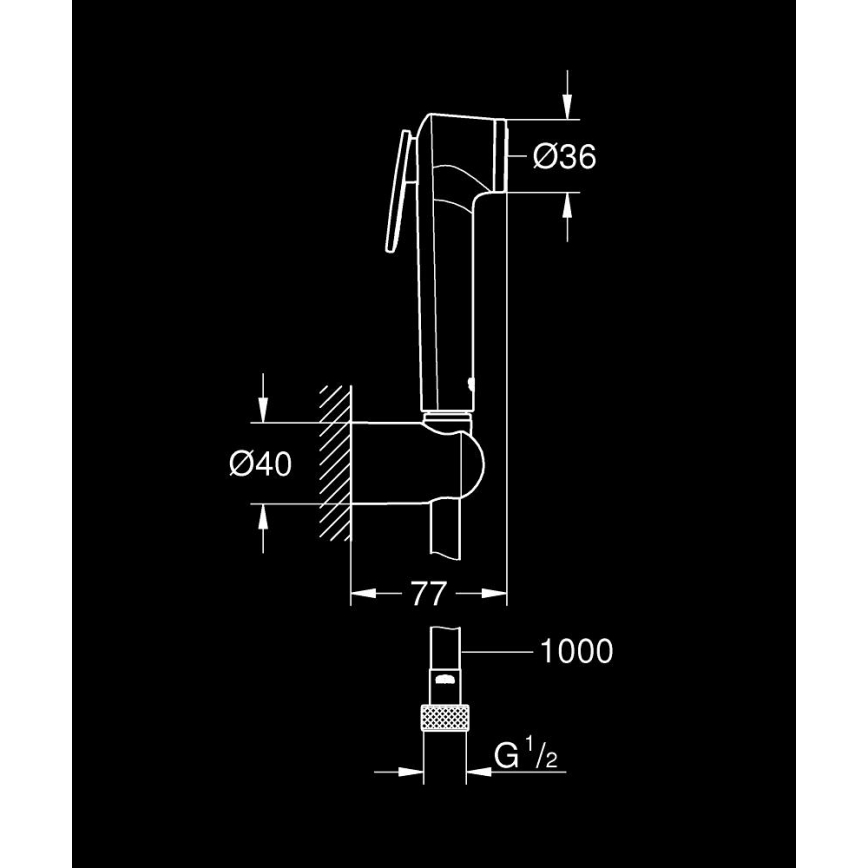GROHE 26352000 - Douchette à main TEMPESTA-F TRIGGER SPRAY 30 36 mm, fini chrome brillant