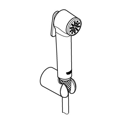 GROHE 26353000 - Douchette pour bidet TEMPESTA-F 30 avec support et flexible de 150 cm, chromé