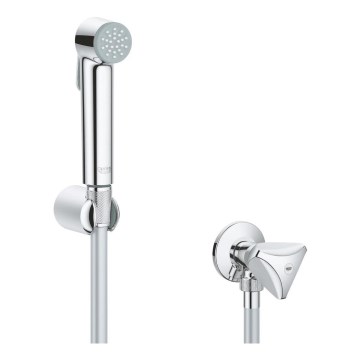 GROHE 26357000 - Ensemble mural avec vanne d'arrêt d'angle, finition chrome brillant