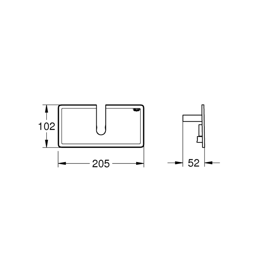 GROHE 26362LN1 - EUPHORIA wandplank 150 mm, wit