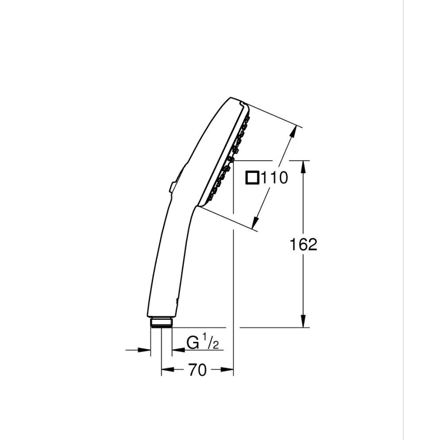 GROHE 26397001 - VITALIO COMFORT 110 Handdouche, 110 mm, glanzend chroom