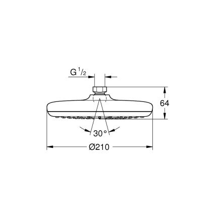 GROHE 26410000 - TEMPESTA hoofddouche 210 mm glanzend chroom