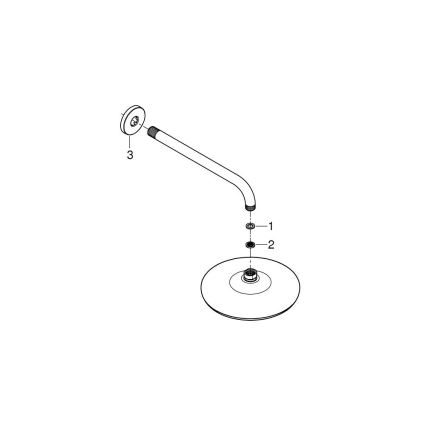 GROHE 26412000 - Tête de douche TEMPESTA 210 286 mm, chrome poli