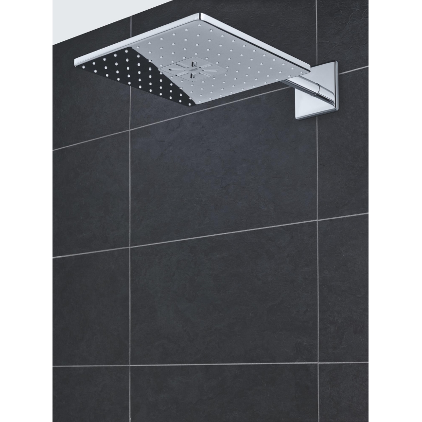 GROHE 26479000 - Tête de douche RAINSHOWER SMARTACTIVE 310 CUBE, finition chrome brillant