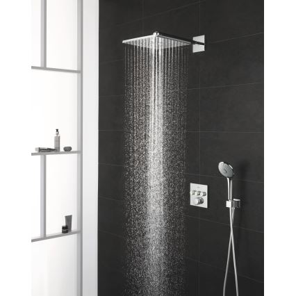 GROHE 26479000 - Tête de douche RAINSHOWER SMARTACTIVE 310 CUBE, finition chrome brillant